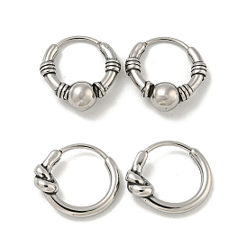 316 Surgical Stainless Steel Hoop Earrings for Women and Men, Ring