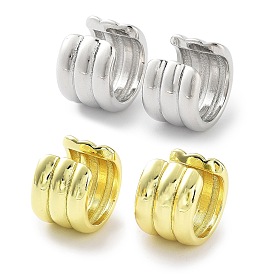 Рифленые серьги-каффы из латуни, непрокалывающие серьги