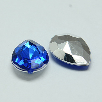 Imitation Taiwan Acrylic Rhinestone Pointed Back Cabochons & Faceted, Drop