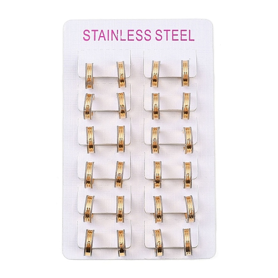 Ионное покрытие (ip) матовое 304 серьги-кольца из нержавеющей стали для женщин, круглые