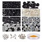 DIY Glass Seed Beads Jewelry Set Making Kit, Including Acrylic & ABS Plastic Beads, Glass Seed & Bugle Beads, Magnetic Alloy Clasps, Iron Findings and Elastic Thread