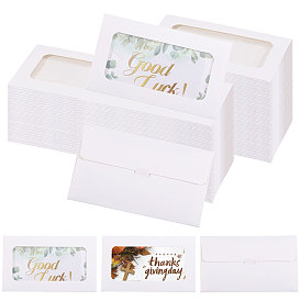 150 шт. прямоугольные бумажные мини-конверты для подарочных карт с полым видимым окошком, Конверты для деловых пригласительных билетов для фестивальных принадлежностей