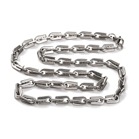 201 Stainless Steel Arch Link Chain Necklace, with 304 Stainless Steel Clasps