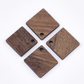 Walnut Wood Pendants, Rhombus