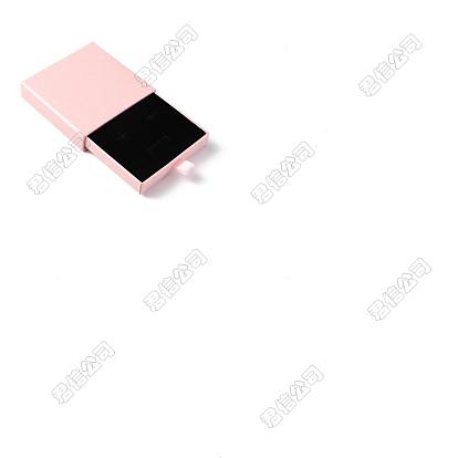 2Cajas de papel con cajones para piezas, con esponja negra adentro, para pulseras, Aretes, collar de almacenamiento, plaza
