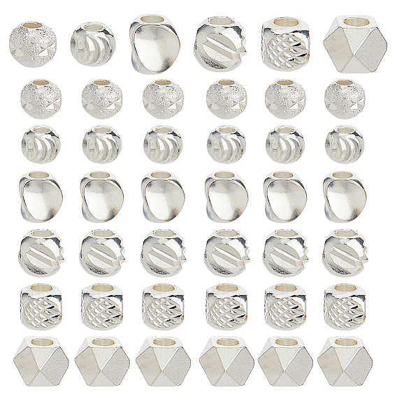 60 шт. 6 стили латунные бусины-проставки