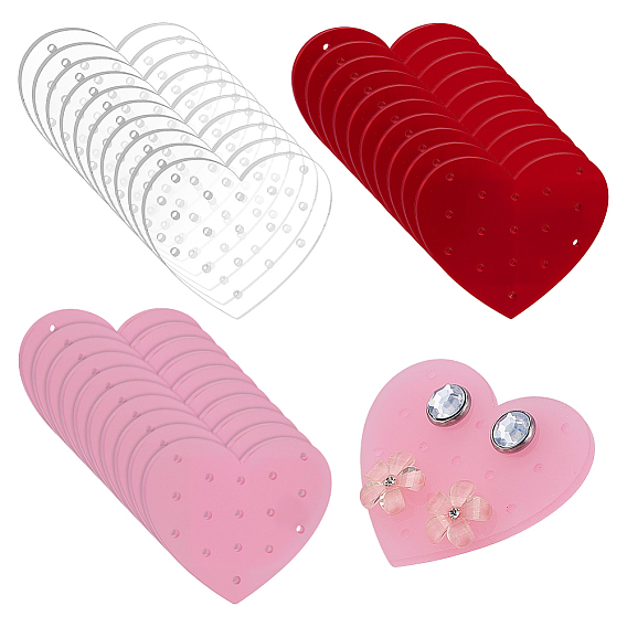 36 шт. 3 цветная акриловая демонстрационная доска для сережек, держатель органайзера для сережек, для хранения сережек, сердце