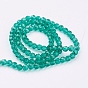 Eco-Friendly Glass Round Beads Strands, Faceted(32 Facets)