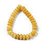 Natural Topaz Jade Beads Strands, Saucer Beads, Rondelle