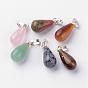 Natural & Synthetic Mixed Stone Pendants, Dyed, Drop