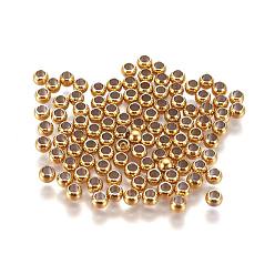 Placage sous vide 304 perles d'espacement en acier inoxydable, ronde