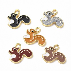 Alloy Enamel Pendants, Squirrel Charm