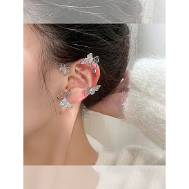Luxury Butterfly Ear Clip for Women - Elegant, Unique, Nature-inspired Ear Jewelry.