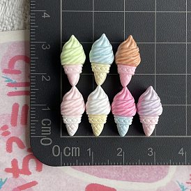Непрозрачные кабошоны из смолы, мороженое
