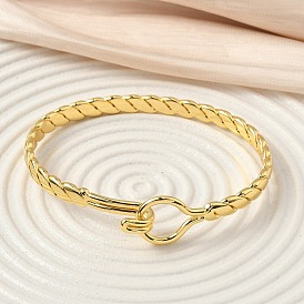 Латунные браслеты для женщин, стойки покрытие, крюк, долговечный, без свинца и без кадмия