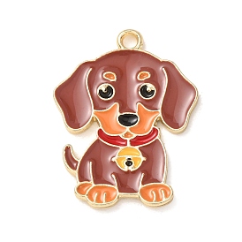 Alloy Enamel Pendants, Dog Charms