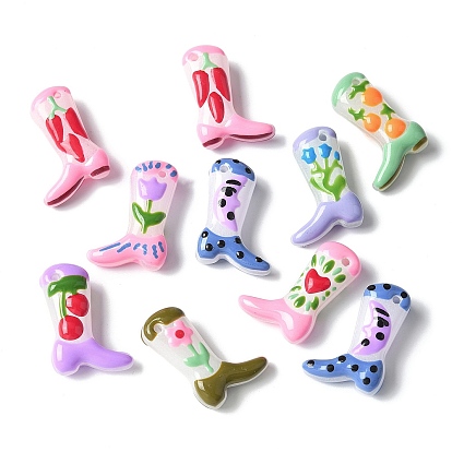 Бусины из стеклянной эмали, окрашенные методом запекания, ботинок