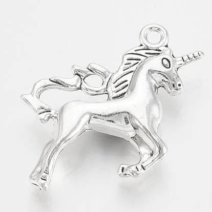 Tibetan Style Alloy Pendants, Cadmium Free & Lead Free, Unicorn