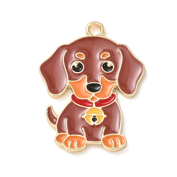 Alloy Enamel Pendants, Dog Charms