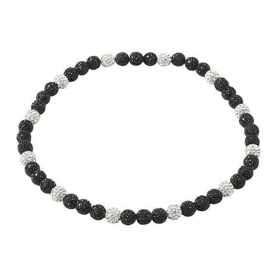 1 ожерелья из полимерной глины с круглыми бусинами и стразами