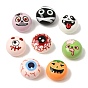 Cabujones de resina opaca de halloween, plano y redondo
