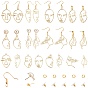 DIY Abstract Face Earring Making Kits, with Alloy Open Back Bezel Pendants, Brass Stud Earring Findings & Earring Hooks