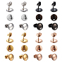 PVD Vacuum Plating Stainless Steel Stud Earring Findings, Flat Round
