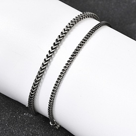 304 Браслеты-цепочки из нержавеющей стали для женщин и мужчин