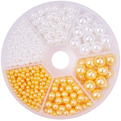 Acrylic Imitation Pearl Beads, No Hole/Undrilled, Round