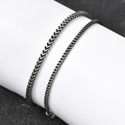 304 Браслеты-цепочки из нержавеющей стали для женщин и мужчин