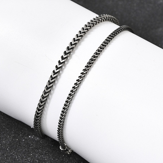 304 Браслеты-цепочки из нержавеющей стали для женщин и мужчин