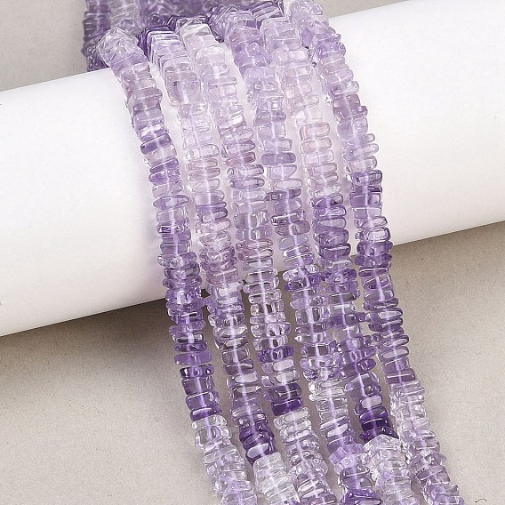 Природный аметист нитей бисера, прямоугольные