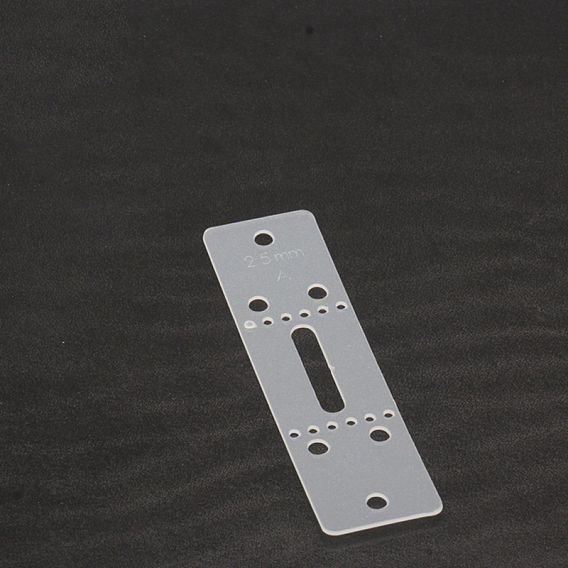 PVC Frosted Leather Punching Positioning Template Set, Belt Holes Templates, for DIY Leathercraft Tools