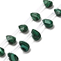 Perles synthétiques malachite brins, facette, larme, top foré