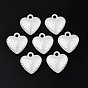 ABS Plastic Imitation Pearl Pendants, Heart