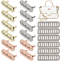 12 Sets 3 Colors Alloy Crystal Rhinestone Handmade Label Tags, with Shim, for Bag Making, Oval