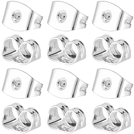 100Pcs Brass Friction Ear Nuts, Ear Locking Earring Backs for Post Stud Earrings