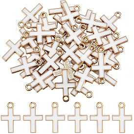 60 шт. Подвески из сплава эмали, крест прелести, золотой свет