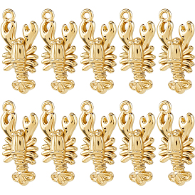 10 шт. тема океана 304 подвески из нержавеющей стали, омар