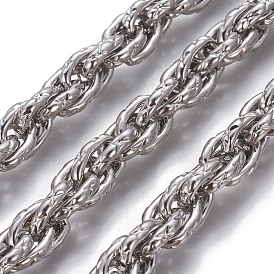 304 Stainless Steel Rope Chains, Unwelded