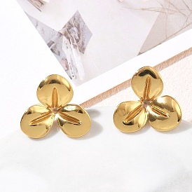 304 Stainless Steel Stud Earrings, Flower