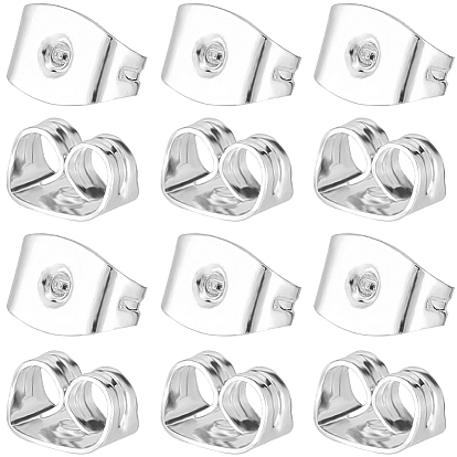 100Pcs Brass Friction Ear Nuts, Ear Locking Earring Backs for Post Stud Earrings