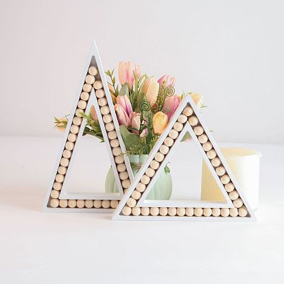 Christmas Wood Triangle Figurines, for Home Desktop Decoration