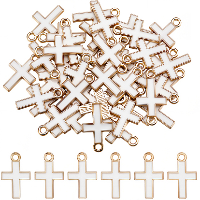 60 шт. Подвески из сплава эмали, крест прелести, золотой свет