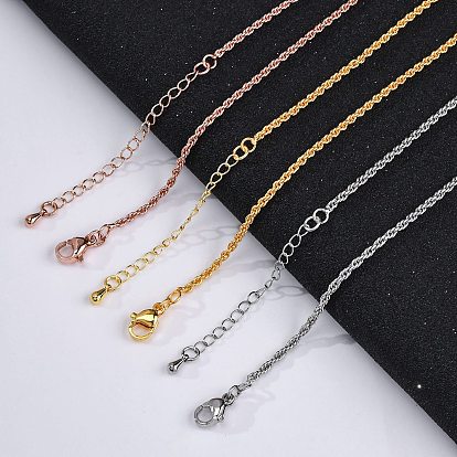 Ожерелья из латунных цепочек для женщин, 304 из нержавеющей стали застежкой омар, стойки покрытие, без свинца и без кадмия, долговечный