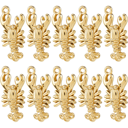 10 шт. тема океана 304 подвески из нержавеющей стали, омар