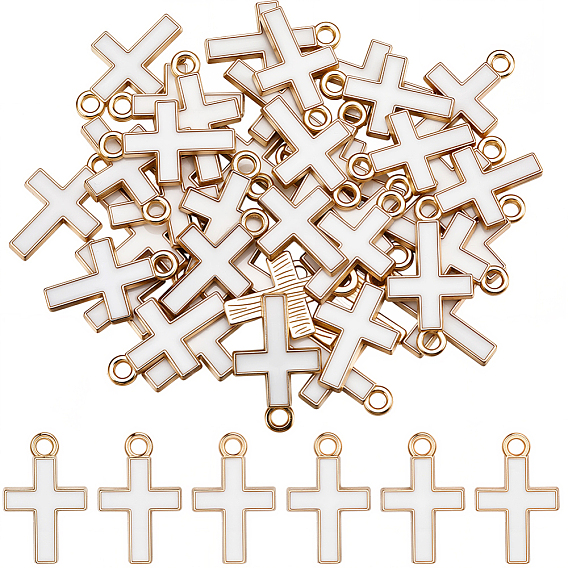 60 шт. Подвески из сплава эмали, крест прелести, золотой свет