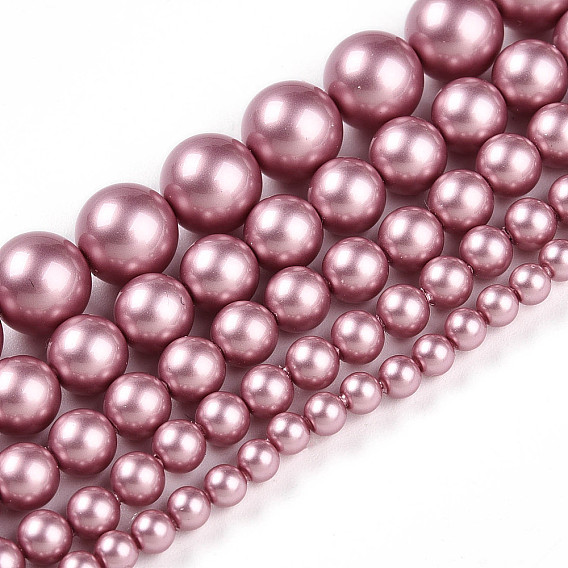 Выпечка из окрашенного перламутрового стекла жемчужные бусинки, круглые