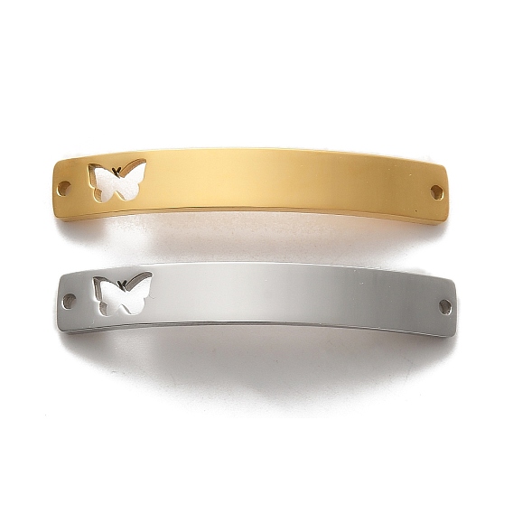 304 подвески из нержавеющей стали, изогнутые прямоугольные звенья с полой бабочкой