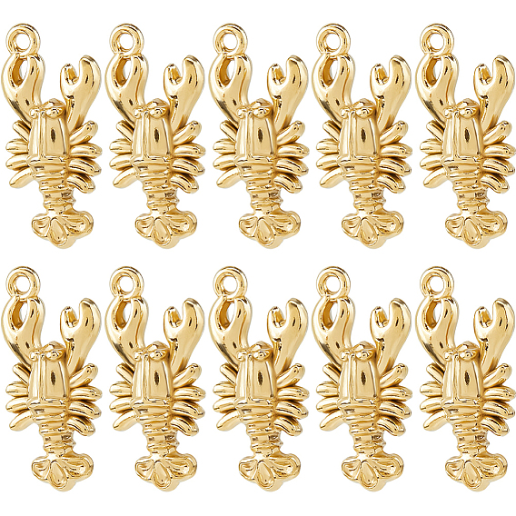 10 шт. тема океана 304 подвески из нержавеющей стали, омар